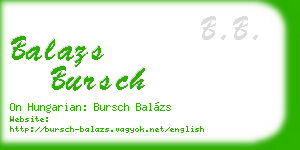 balazs bursch business card